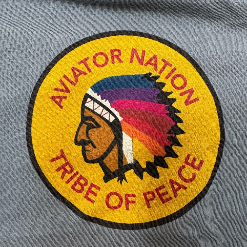 Aviator Nation charcoal gray tee with design.  Size XL. - Picture 4 of 6